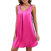 Mawor Nightgowns for Women Satin V Neck Soft Comfy Sleepwear