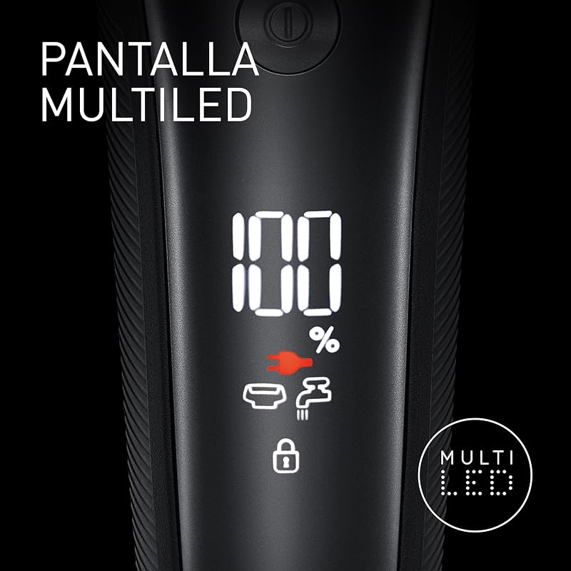 Series 900+ ES-LS9A Afeitadora Eléctrica De 6 Hojas En Seco Y Húmedo Para Hombres, Afeitadora Eléctrica Con Sensor De Barba Sensible, Limpieza Automática Y Sistema De Carga