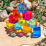 tickit Gem Cubes 10 Acrylic Stacking Building Blocks Rainbow Colors view 2