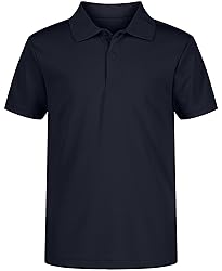 Nautica Boys' School Uniform Short Sleeve Polo