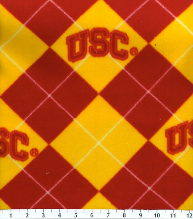 College USC University of Southern California Argyle Fleece