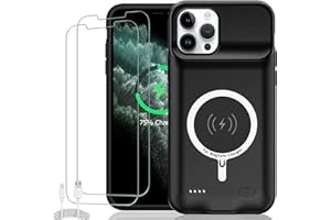 KCKEM Battery Case for iPhone 11 Pro, Upgraded 10000mAh Rechargeable Portable Extended Battery Pack Qi Wireless Charging Case Compatible with iPhone 11 Pro (5.8 inch) Charger Case Support Carplay (Black)