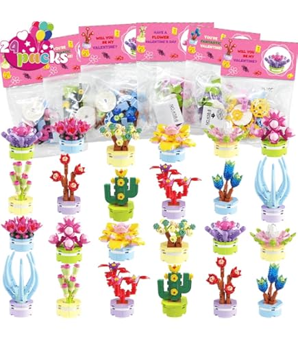 Amazon.com: WODMAZ Valentines Day Cards with Plant Building Blocks