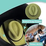 Lafecuw Hat Box 17'' Diameter Stackable Organizer Bag Dustproof Lid Black view 3