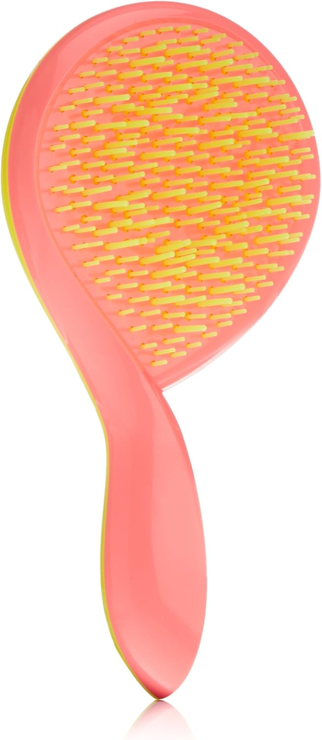 Michel Mercier Ultimate Girlie Detangling Brush for Fine Hair Pink Handle/Yellow Bristles