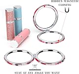 YTZJ Direct Red Folding Makeup Mirror Travel Compact Double-Sided Magnifying view 5