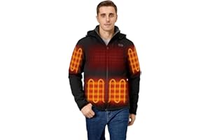 ORORO Men's Dual Control Heated Jacket, 5 Heat Zones with USB-C Rechargeable Battery
