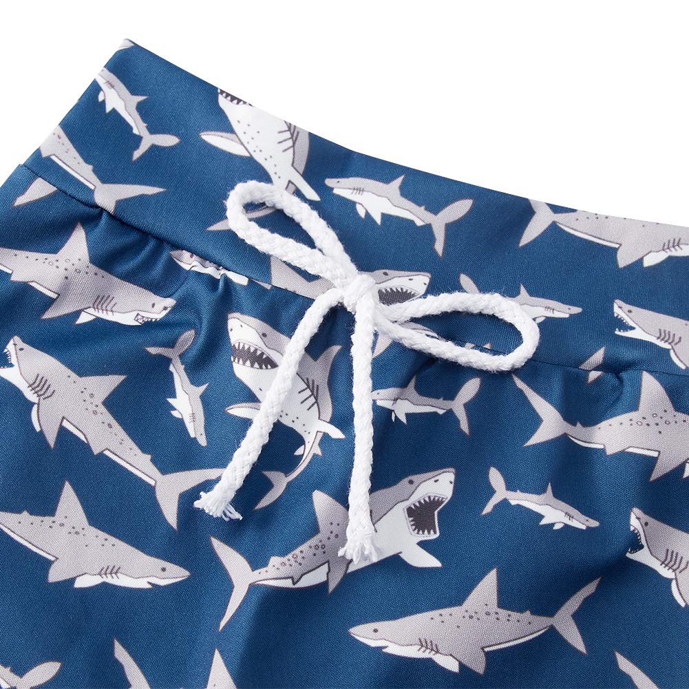 chicolife Baby Shark Bedruckte Langarm-Sweatshirts mit Kapuze 2er-Sets für 12-24 Monate Jungen