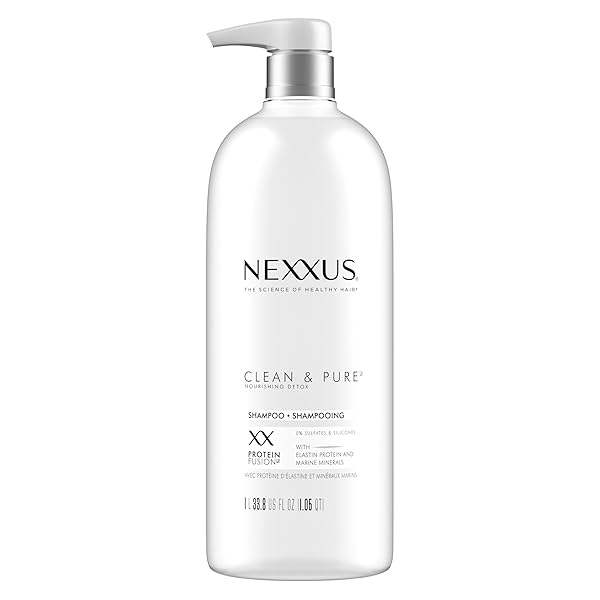 NEXXUS CLEAN AND PURE CLARIFYING SHAMPOO, WITH PROTEINFUSION, NOURISHED HAIR CARE SILICONE, DYE AND PARABEN FREE 33.8 OZ