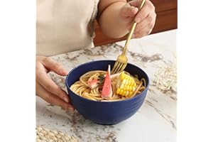 Dark Blue Plastic Cereal Bowls 1 Pieces 26 oz, Unbreakable And Reusable Light Weight Bowl For Rice Noodle Soup Snack Salad Fr