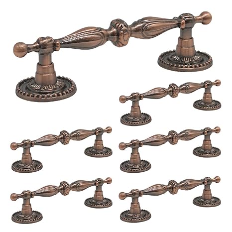 Retro Copper Pack Of 10 Kitchen Cabinet Cupboard Drawer Pull Ring