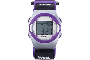 WobL Vibrating 8-Alarm & Repeating Countdown Timer Watch for Medication/Sports/Meetings/Potty Reminders, Purple