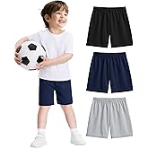 Witwot 3 Pack Toddler Boys Athletic Basketball Shorts Baby Boy Soccer Shorts Summer Clothes Size 2-5T