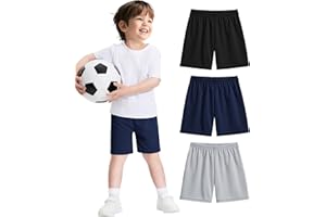 Witwot 3 Pack Toddler Boys Athletic Basketball Shorts Baby Boy Soccer Shorts Summer Clothes Size 2-5T