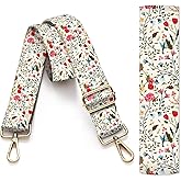 AIOGPD Purse Strap Replacement Crossbody, 3.8cm Wide Shoulder Strap Adjustable Replacement Belt Gold Buckle, Handbag Crossbody Bag Strap Cute Leaf Flowers