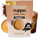 Cuppa Medium Roast Mushroom Coffee with Adaptogens & Superfoods - Lion’s Mane, Ashwagandha & Cordyceps. Adaptogens + MCT to s