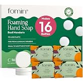 FOMIN Foaming Hand Soap Tablet Refills (16 Pack) - Basil Mandarin | Makes 128 fl oz of Foaming Hand Wash (16 x 8 fl oz) - Skin Friendly, Sustainable Foam Soap Refill Tablets for All Skin Types