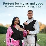Koala Babycare Baby Sling Easy to Wear Ergonomic Support Black view 6