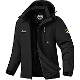 BOWOXO Ski Jacket for Men Waterproof Warm Winter Snow Coat for Hiking