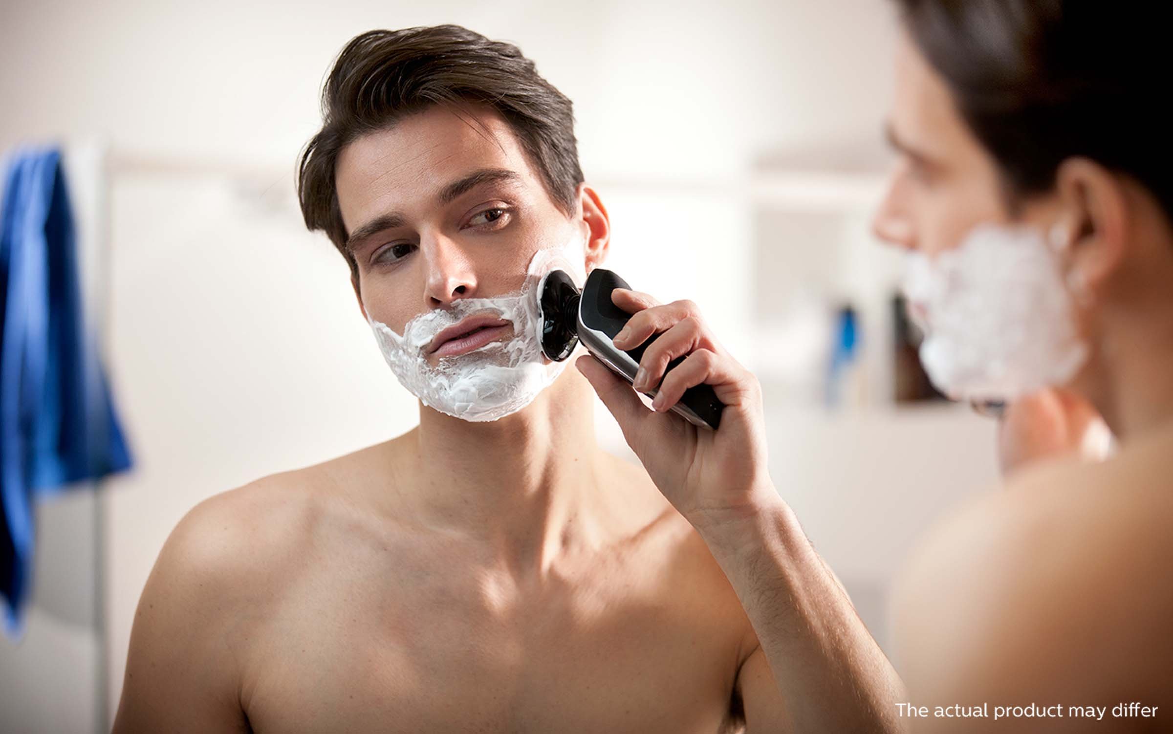 Philips Norelco Shaver 9700 with SmartClean, Rechargeable Wet/Dry Electric Shaver with Cleansing Brush Attachment, S9721/89