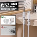 RYCHUI 60Pcs White Cable Clips Self-Adhesive Wire Holder Mount Round Plastic view 4