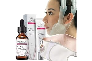 Anacis Advanced Set Neck Cream Serum Facial Belt Works for Visible Correction of Neck Chin and Jawline - Fine Lines - Neck Wrinkles - Sagging Skin (Belt Serum Cream Masks)