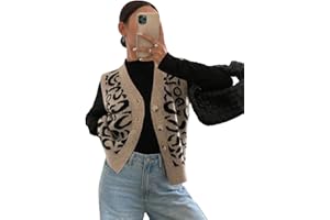 GORGLITTER Women's Sweater Vest Y2k Leopard Print Button Down V Neck Sleeveless Sweater Cardigan Fall Knit Tops