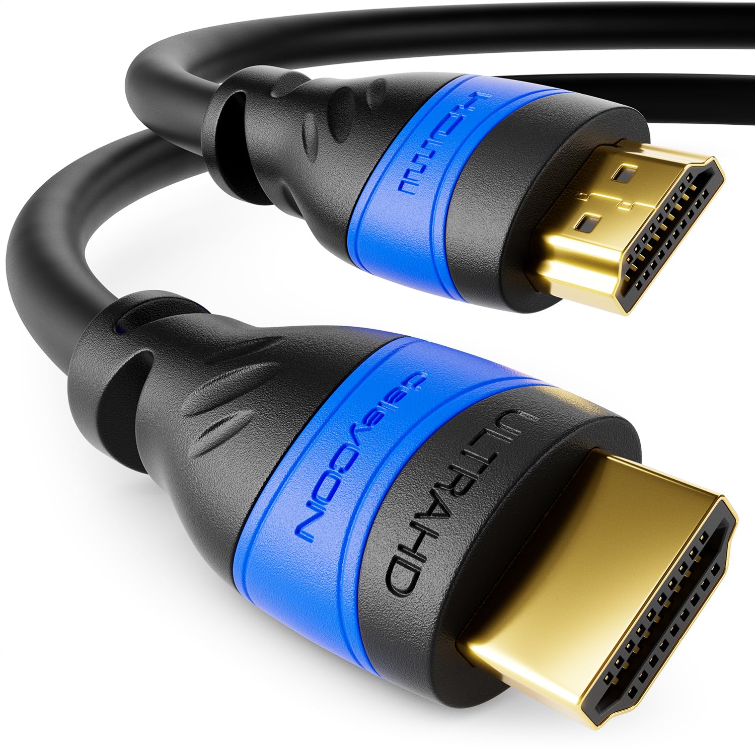 deleyCON 10m (32.81 ft.) HDMI Cable 2.0a/b - High Speed with Ethernet - UHD 2160p 4K@60Hz 4:2:0 HDCP 2.2 ARC CEC Ethernet 18Gbps 3D Full HD 1080p Dolby - Black