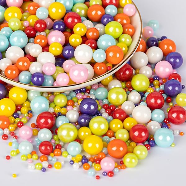 TWISWEET RAINBOW PEARL SPRINKLES FOR CAKE DECORATING, EDIBLE...