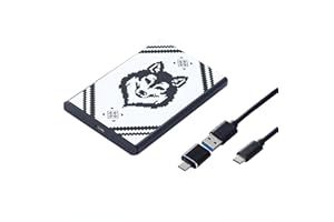 Plicnla Portable External Hard Drive 500GB，USB 3.0 USB-C Storage Expansion for PC, Mac, Desktop, Laptop, PS4, Xbox One X/S, Xbox 360 (Wolf)