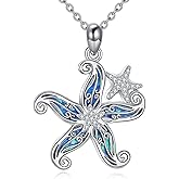 Grmdit Ocean Necklace for Women S925 Sterling Silver Pendant Necklace Ocean Jewelry Gift