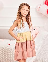 Arshiner Toddler Summer Dress Cotton High Low Hem