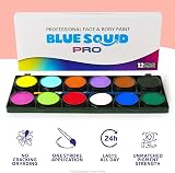Blue Squid PRO Face Painting Kit 12 Colour Palette with 2 Brushes view 3