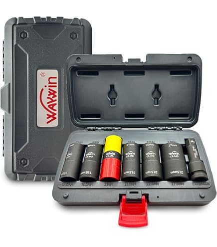 Snap-on 1/2 Inch Drive Hand Ratchets Steelman Pro 1/2 In. Drive Impact Flip Socket, Thin Wall, 22 1 Inch Impact Wrenches - Foto 7