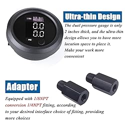 CNRAQR Dual Digital Display Air Pressure Gauge