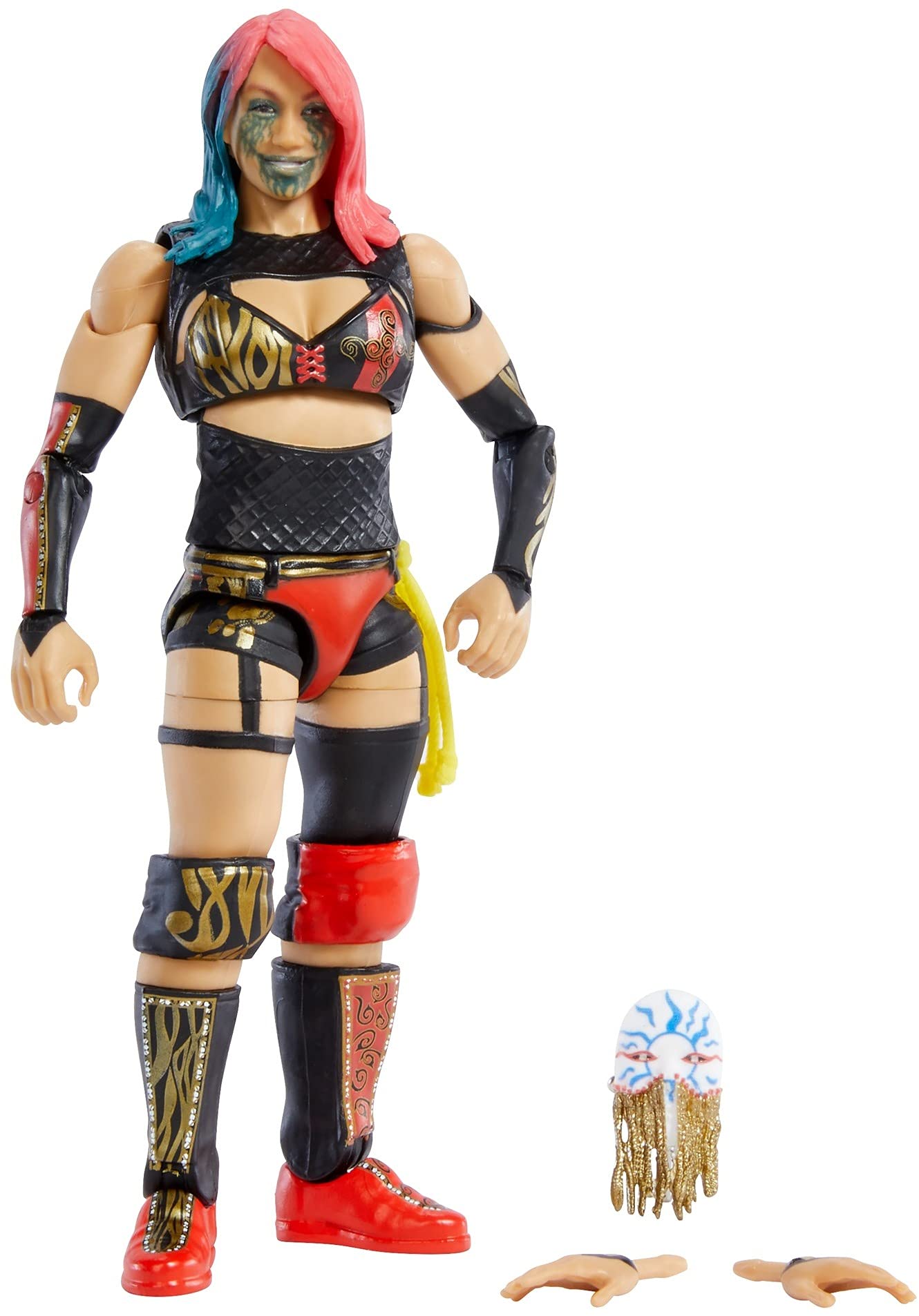 WWE GVB81 Asuka Elite Collection Action Figure, 6 Inch/15.24 cm Tall Figure Features Deluxe Articulation, True FX Detailing, Swappable Hands, and Iconic Accessories, Multicolor