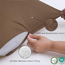 DOWNSTORIA Memory Foam Body Pillow with Removable
