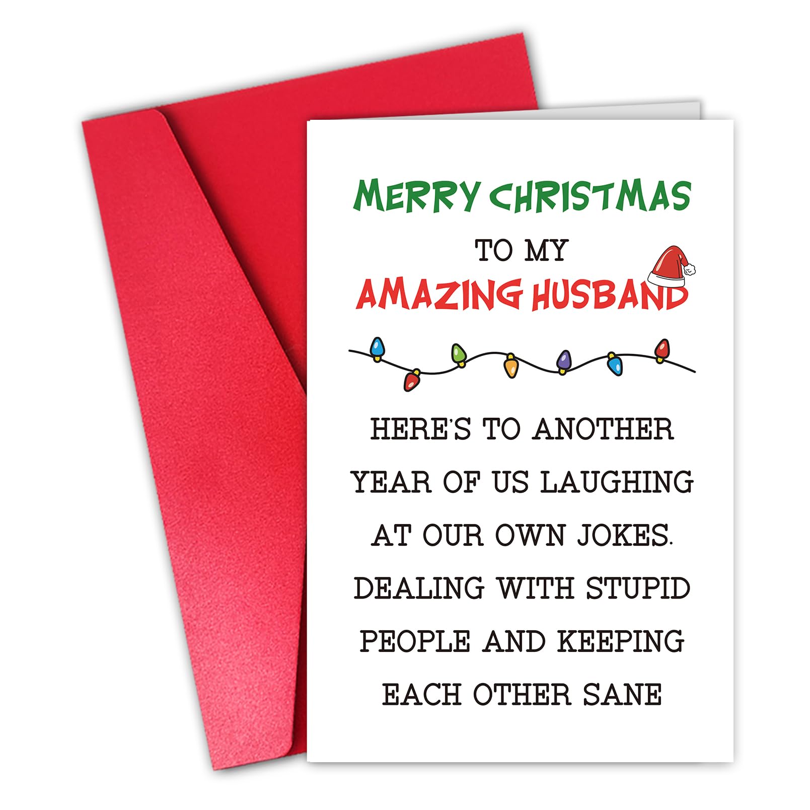 Photo 1 of ****** PACK OF 3***** CSMOSJgreetings Funny Christmas Card for Husband Men, Lovely Xmas Gift from Wife Women, Merry Christmas to My Amazing Husband