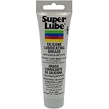 Super Lube 92003 Silicone Lubricating Grease with PTFE, 3 oz Tube, Translucent White