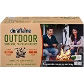 Duraflame Outdoor Firelogs &ndash; Crackling Fire Logs for Fire Pits, Camping, Bonfires &amp; Backyard Fires, Easy-Light Firewood Alternative (1 Box)