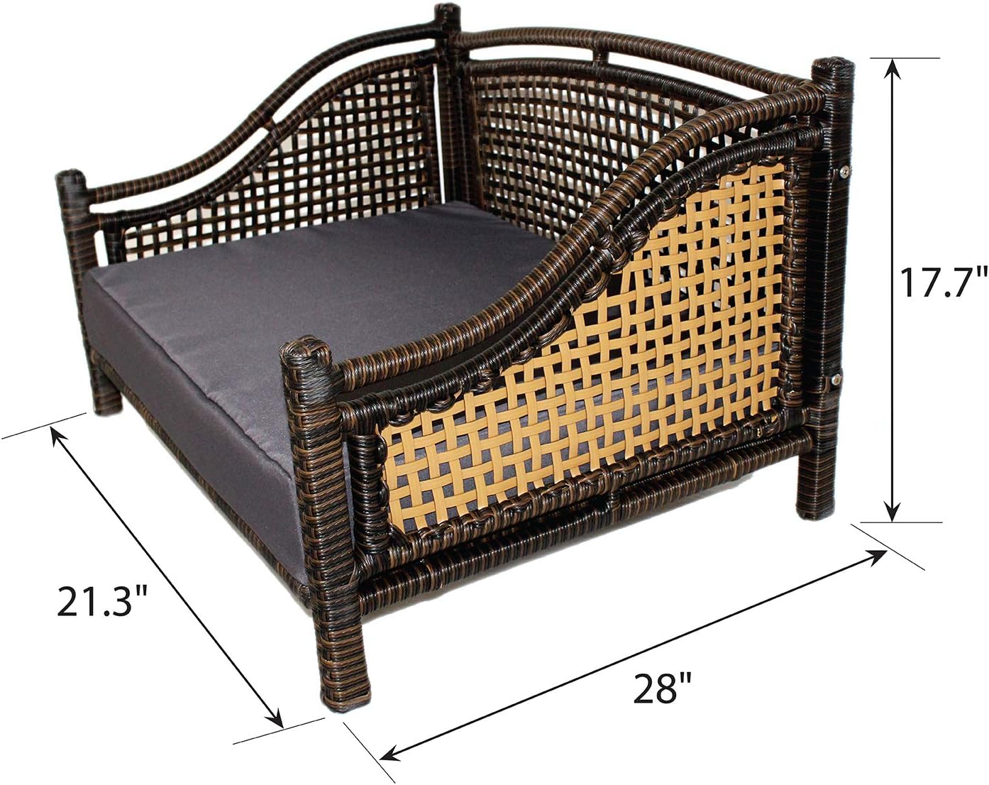 Maharaja Rattan Pet Day Bed, Indoor/Outdoor : Pet Supplies