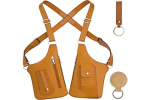 Aglacynorath Double Shoulder Armpit Bag, Premium Leather Adjustable Underarm Shoulder Bag with Adjustable Strap Anti Theft Pi