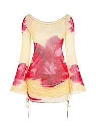 ZAFUL Womens Swimsuit Cover Up Dress Off Shoulder