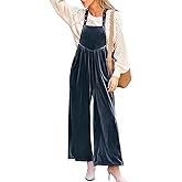 CUPSHE Womens Velvet Maxi Jumpsuit Dressy Square Neck Sleeveless Wide Leg One Piece Overall Casual Pockets Fall Formal Romper