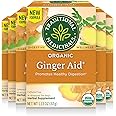 Traditional Medicinals Tea, Organic Ginger Aid, Promotes Healthy Digestion, 96 Tea Bags (6 Pack)
