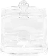Compactor Cotton Wool & Bud Dispenser, Transparent, 9.3x8x9.9 cm view 4