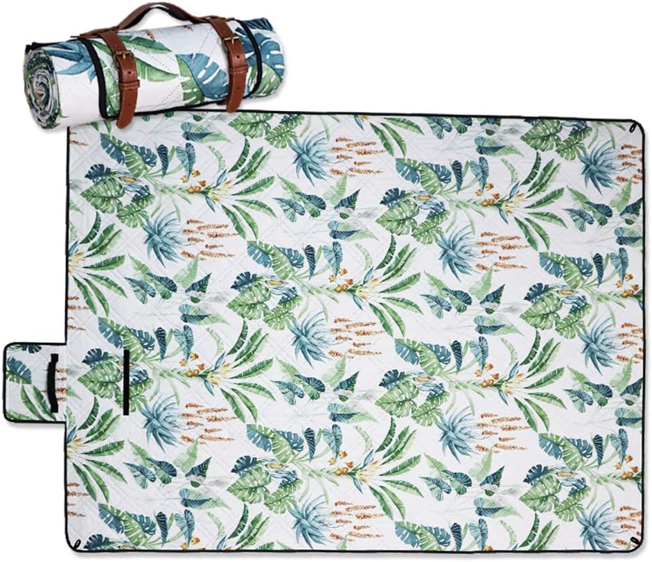 Sata Extra Large Beach & Picnic Blanket, 78" x 59”Picnic Blankets Floral Prints, Machine Washable Picnic Blanket Waterproof : Garden & Outdoor
