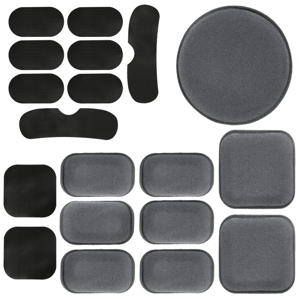 Yzpacc 19Pcs Universal Airsoft Helmet Pads, Tactical Helmet Replacement Foam Padding Kits Bicycle Accessories Mats for Fast Mich CS ACH FMA USMC PASGT