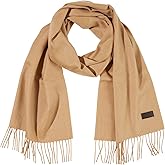 Hickey Freeman Solid 100% Cashmere Scarf for Men – Ultra-Soft Men’s Winter Scarves, 72-Inches x 12-Inches