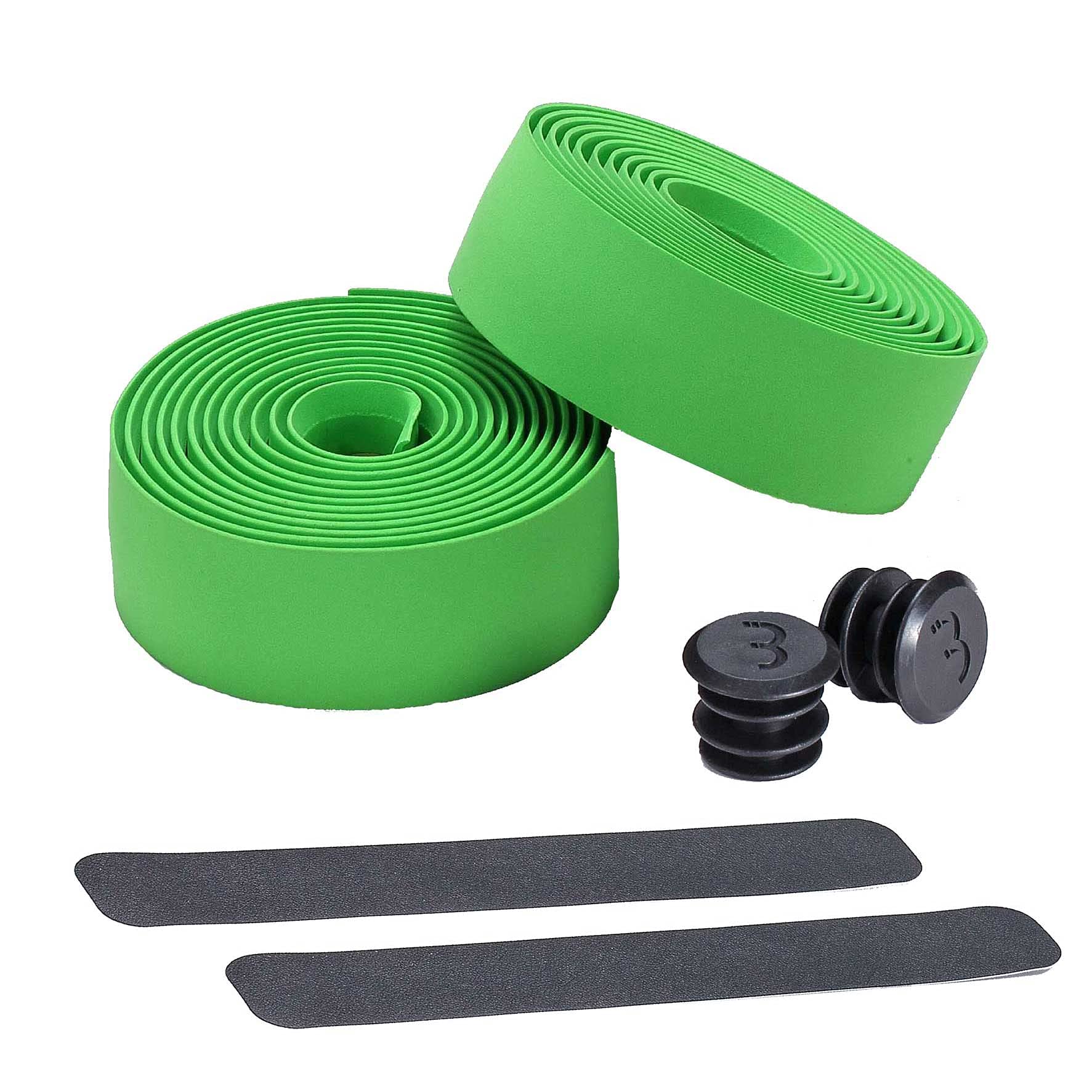 BBB Cycling Bike Handlebar Tape Road Bike I Foam Grip Bike Tape I Includes Handlebar Plugs I RaceRibbon BHT-01, Green